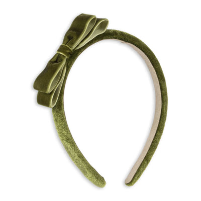 Samt-Haarreif "Velvet Bow Green"