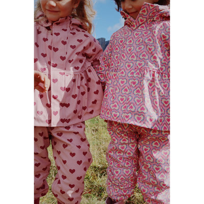 Regenbekleidungsset für Kinder "Palme Amour Pink"