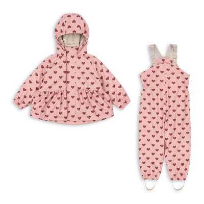 Regenbekleidungsset für Kinder "Palme Amour Pink"