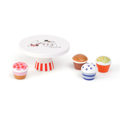 Moomin Kuchenständer-Set aus Holz