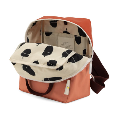 Kleiner Kinderrucksack "Colourblocking  Love Story Red + Moonrise Pink"