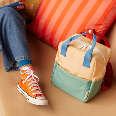 Kleiner Kinderrucksack "Sandy Yellow / Aquatic Green"