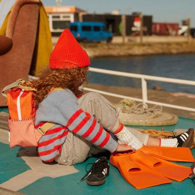 Kleiner Kinderrucksack "Lifebuoy Orange / Coral Pink"