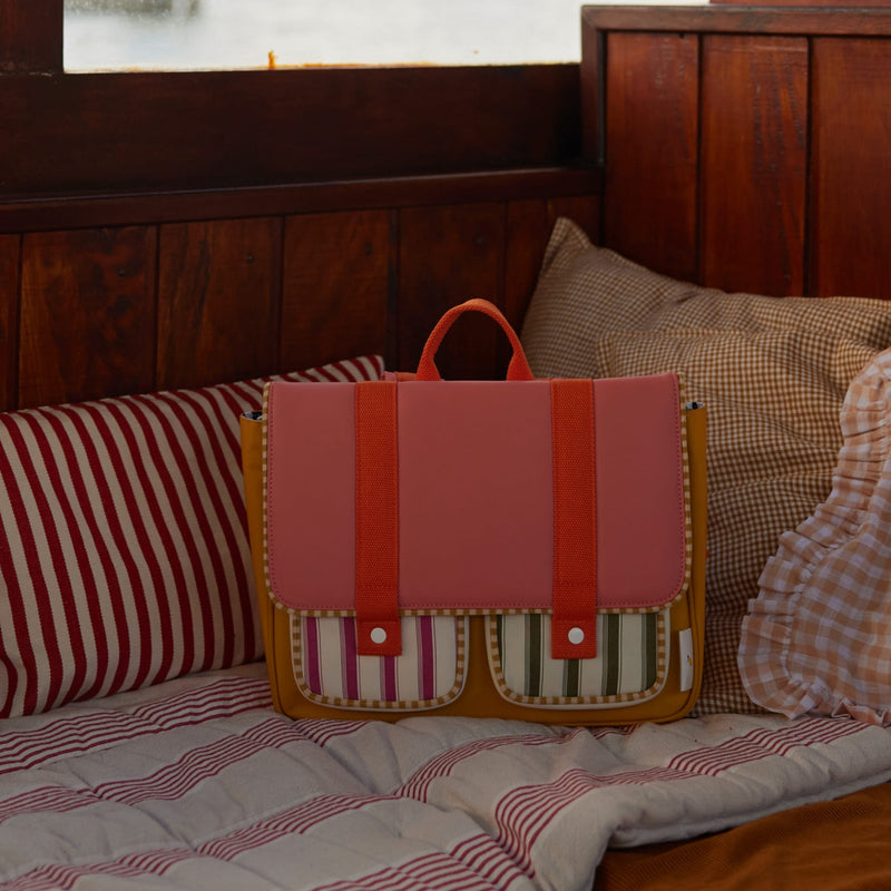 Schulranzen "Coral Pink + Submarine Yellow"