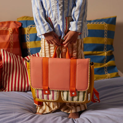 Schulranzen "Coral Pink + Submarine Yellow"