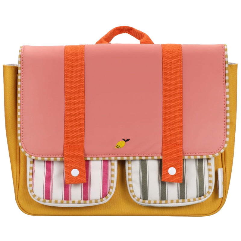 Schulranzen "Coral Pink + Submarine Yellow"