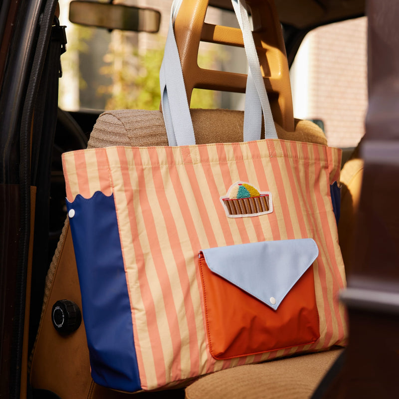 Shopper "Wonders Of The Deep Coral Pink + Sandy Yellow"