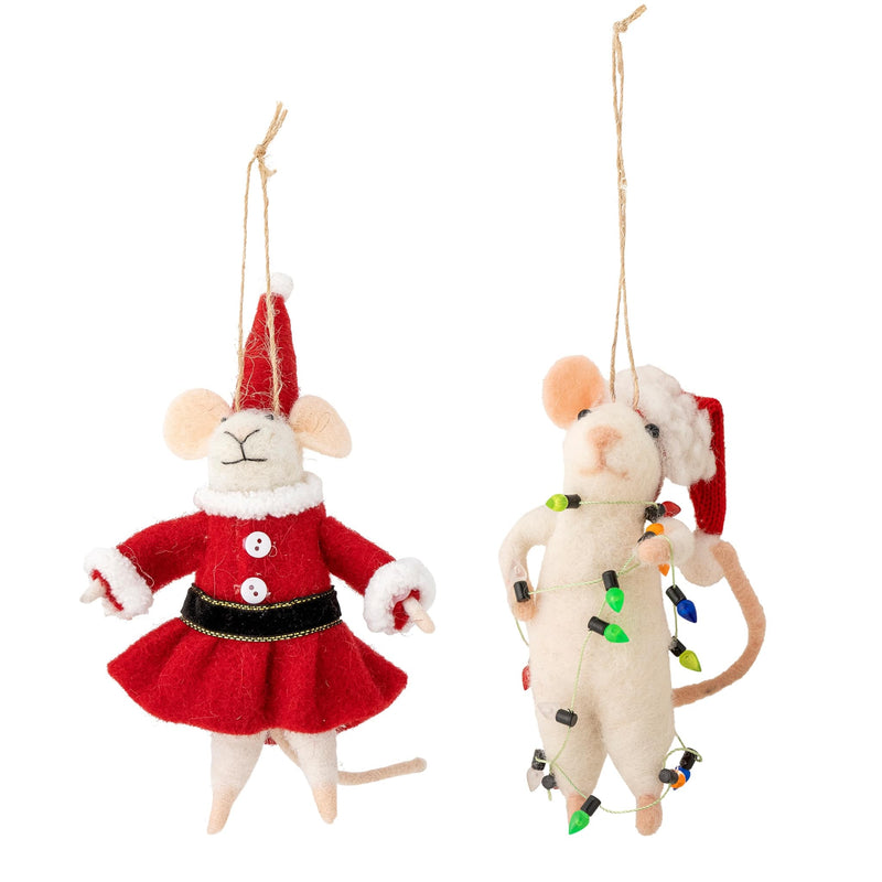 Weihnachtsmäuse “Peo Ornament White” 2er Set