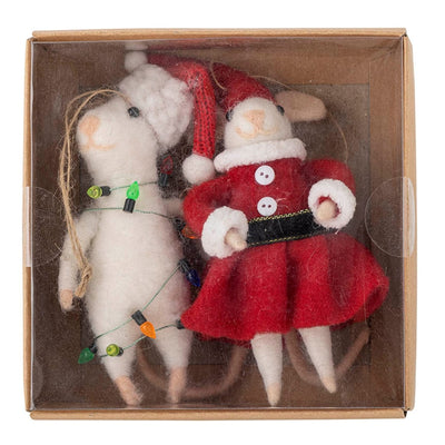 Weihnachtsmäuse “Peo Ornament White” 2er Set