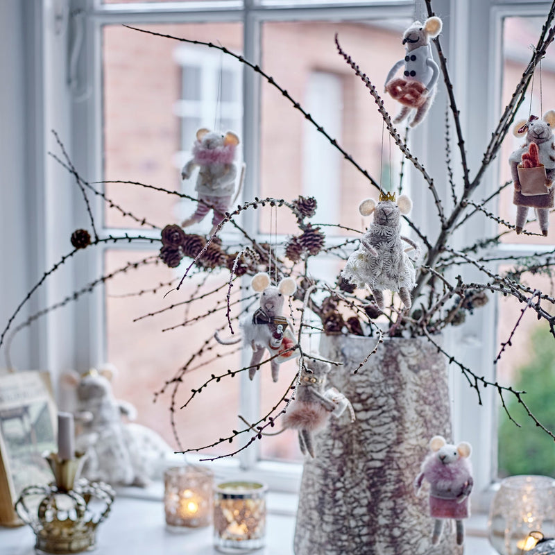 Weihnachtsmäuse “Peo Ornament Nature” 3er Set