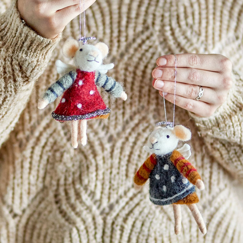 Weihnachtsmäuse “Peo Ornament Red” 2er Set