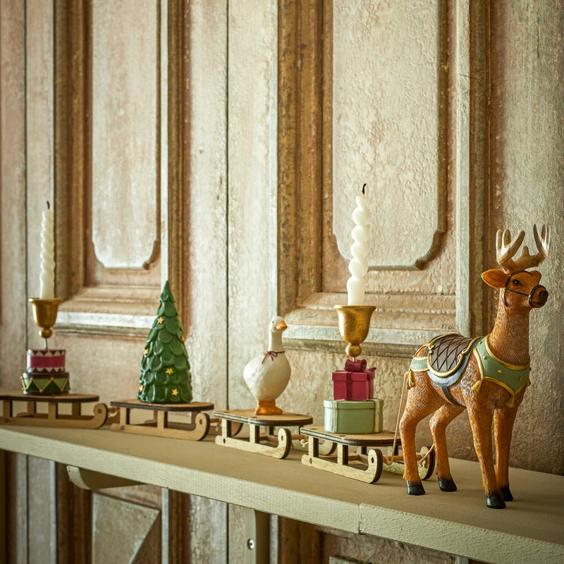 Weihnachtsdekoration mit Schlitten "Dasher"