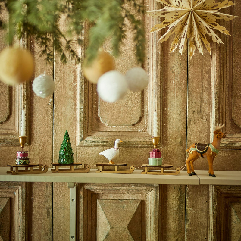 Weihnachtsdekoration mit Schlitten "Dasher"