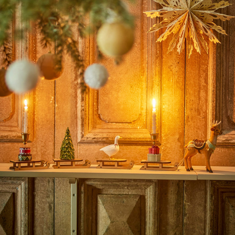 Weihnachtsdekoration mit Schlitten "Dasher"