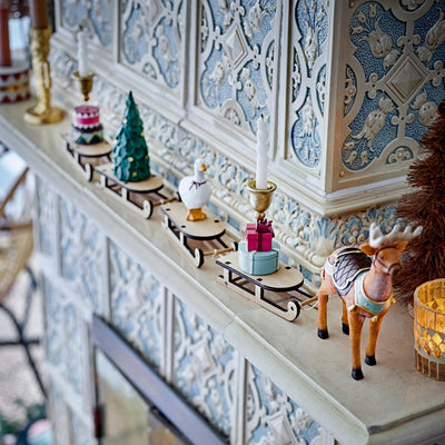 Weihnachtsdekoration mit Schlitten "Dasher"