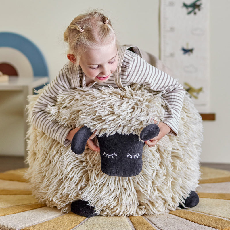 Pouf – Sitzhocker in Schaf-Optik "Dolly"