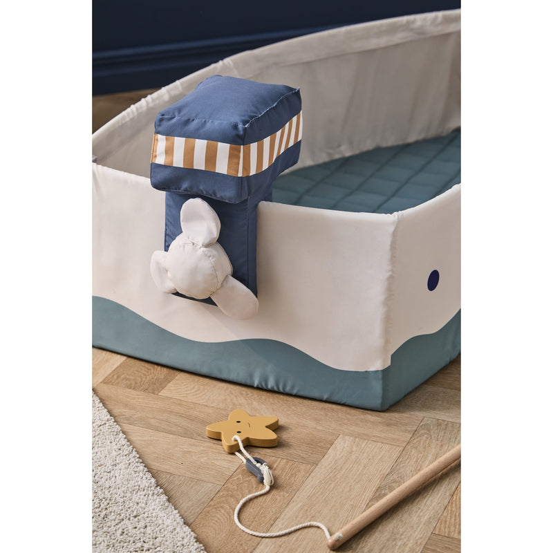 Fischerboot aus Stoff mit Angelset