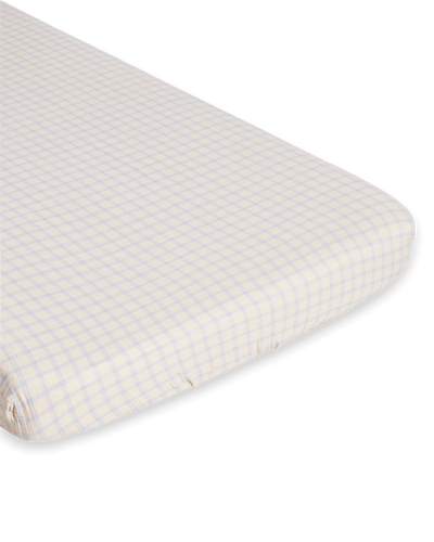 Spannbettlaken "Gingham Sky Blue" 70x140 cm