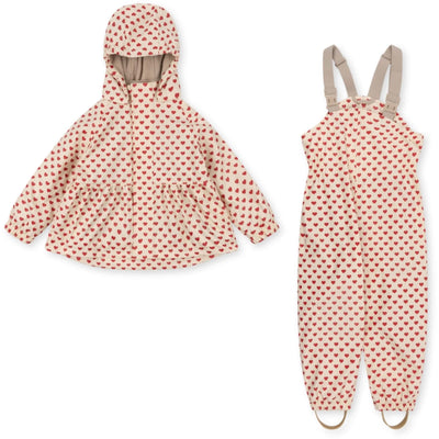 Regenbekleidungsset für Kinder "Palme Coeur Rouge"