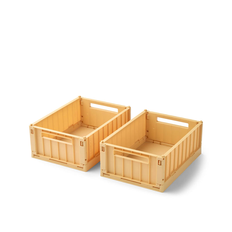 aufbewahrung kisten Aufbewahrungskisten “Weston Lemon yellow” S 2er Pack