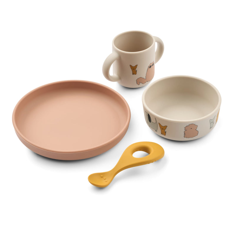 Kinder-Geschirrset “Vivi Cats and Dogs / Sandy"