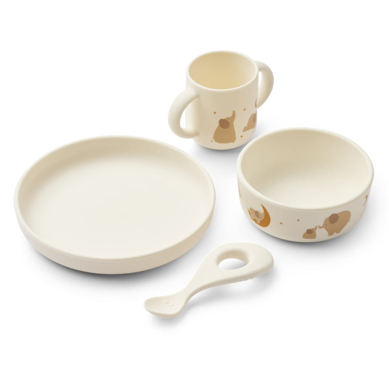 Kinder-Geschirrset “Vivi Elephant / Creme de la creme"