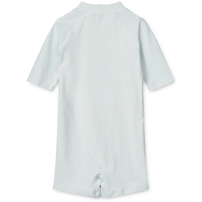 Schwimmanzug "Max Y/D stripe Pure sky / Creme de la creme"