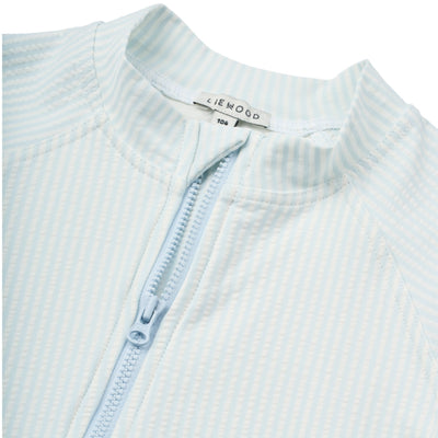 Schwimmanzug "Max Y/D stripe Pure sky / Creme de la creme"