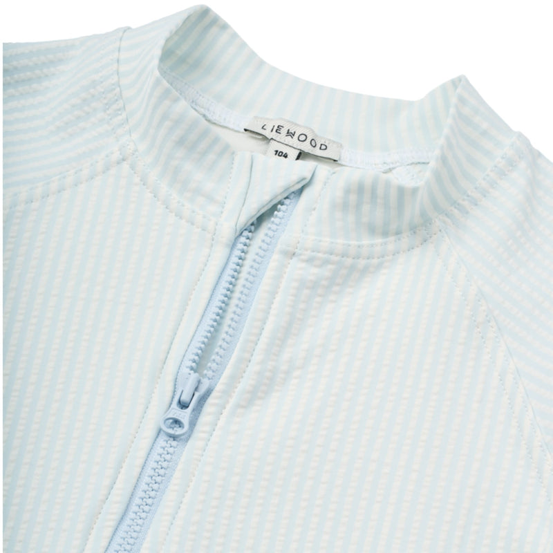 Schwimmanzug "Max Y/D stripe Pure sky / Creme de la creme"