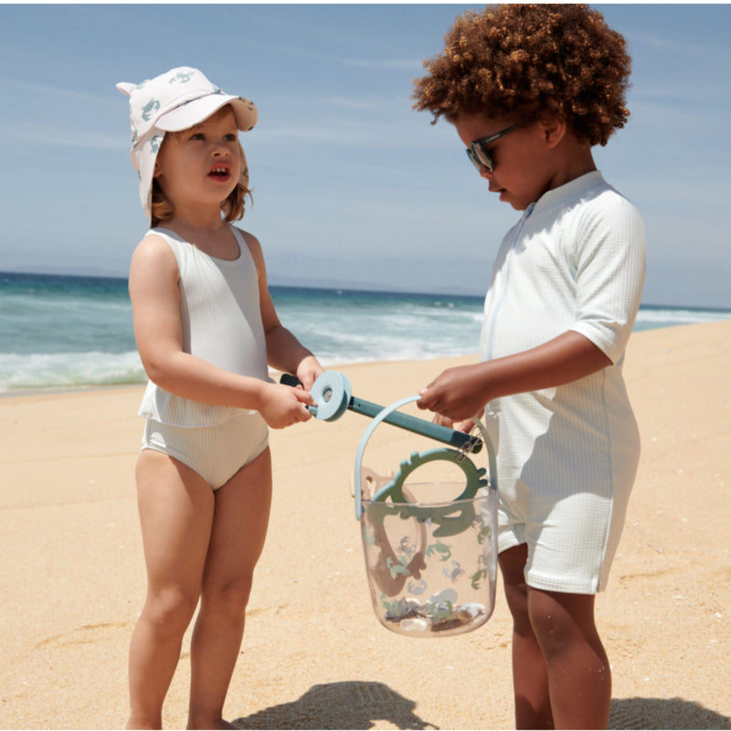 Schwimmanzug "Max Y/D stripe Pure sky / Creme de la creme"