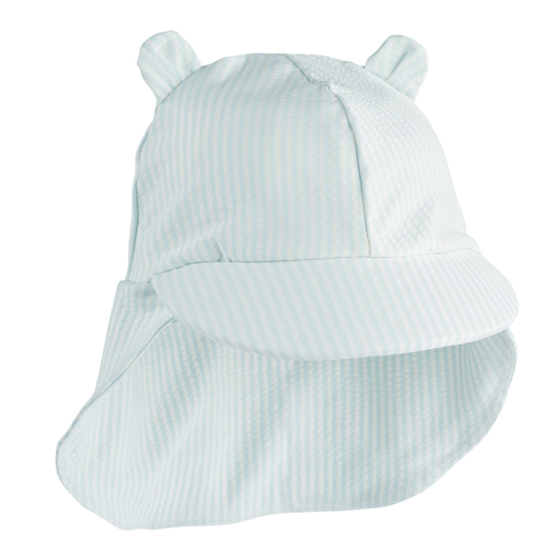 Baby-Sonnenhut "Senia Y/D stripe Pure sky / Creme de la creme"