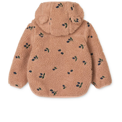 Plüschjacke für Kinder “Mara Pile Berry / Pale tuscany / Embroidery"