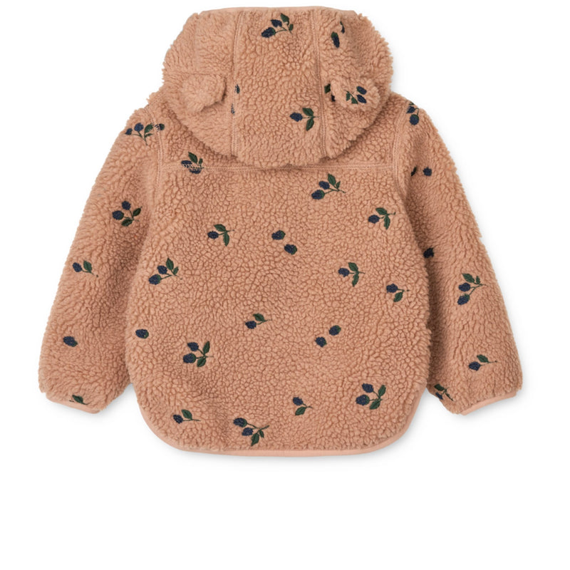 Plüschjacke für Kinder “Mara Pile Berry / Pale tuscany / Embroidery"