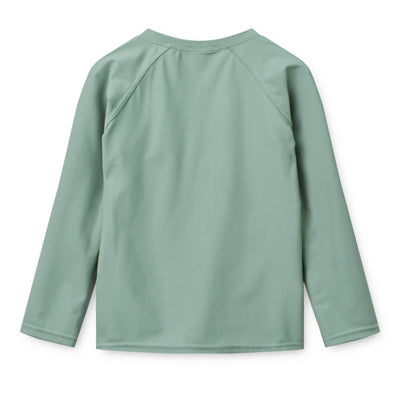 Langärmeliges UV-Badeshirt "Noah It comes in waves / Peppermint"