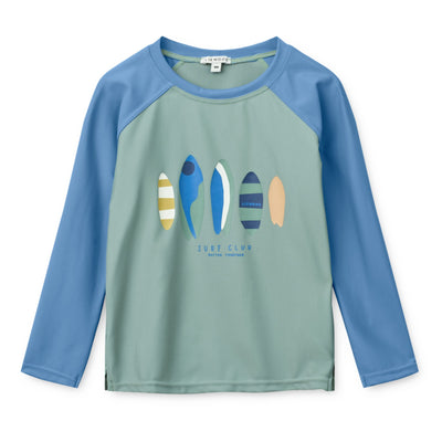Langärmeliges UV-Badeshirt "Noah Boards / Light peppermint"