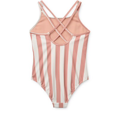 Badeanzug "Suna Coral blush / creme de la creme stripe"