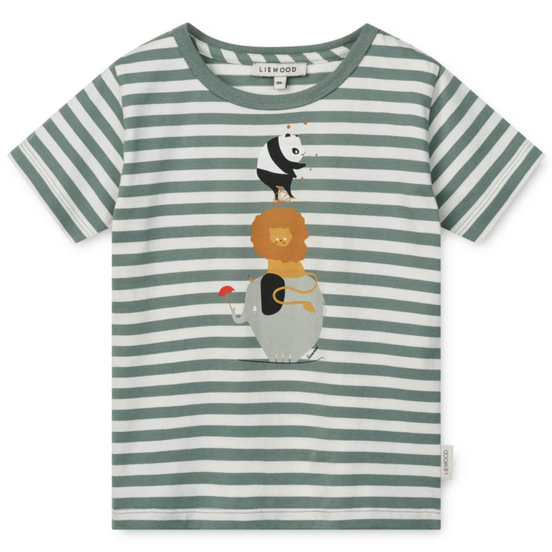 Kinder-T-Shirt "Apia Circus / Stripe peppermint / Creme de la creme"