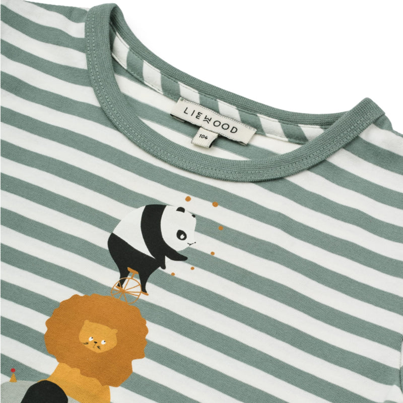 Kinder-T-Shirt "Apia Circus / Stripe peppermint / Creme de la creme"