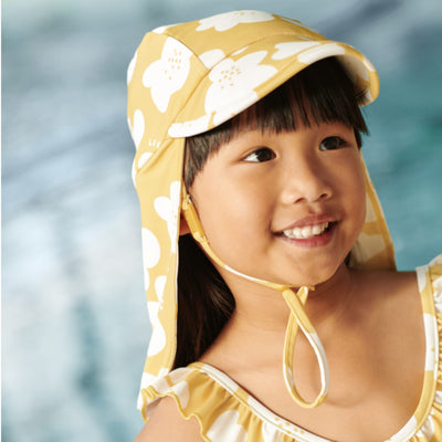 Schwimmhut "Cecilia Flower / Lemon yellow"