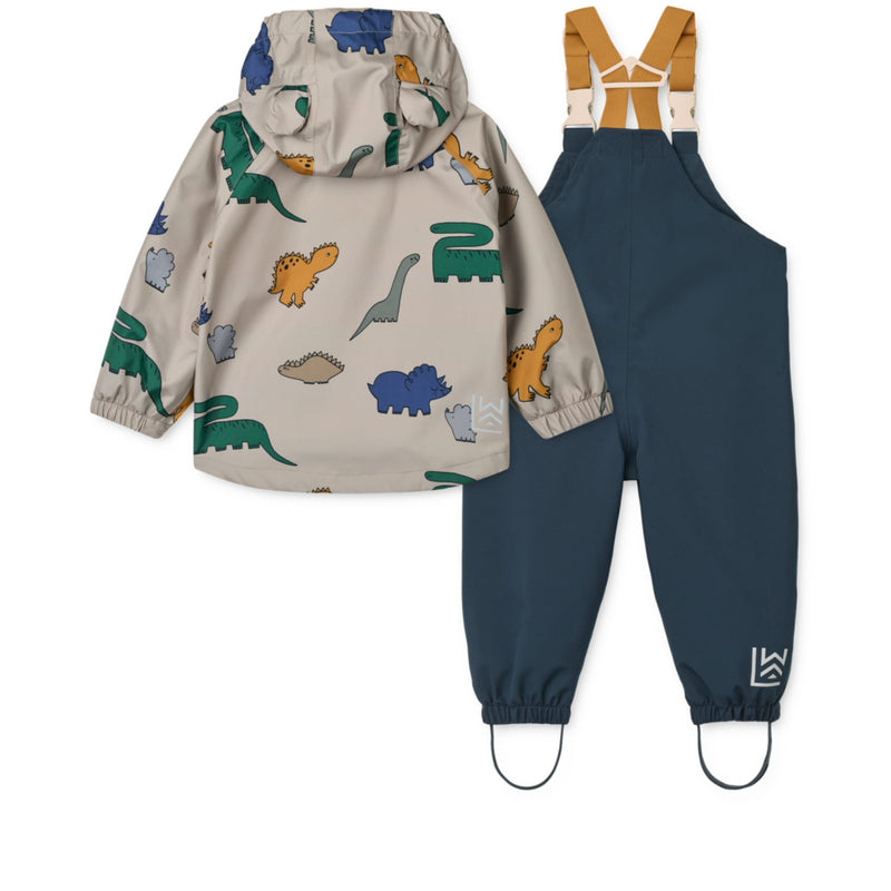 Kinder-Regenbekleidungsset "Manu Dinosaurs / Mist"