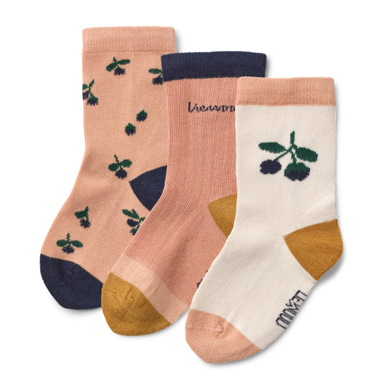 Kinder-Socken “Silas Berry / Pale Tuscany” 3er Pack