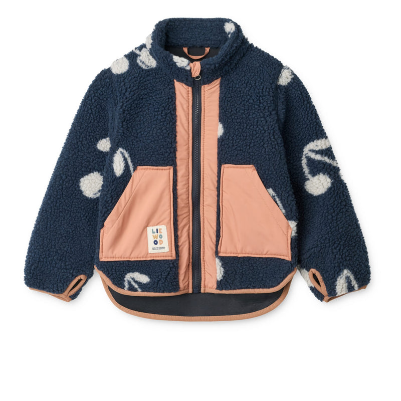 Plüschjacke “Noam Cherry blossom / Classic navy"