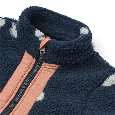 Plüschjacke “Noam Cherry blossom / Classic navy"
