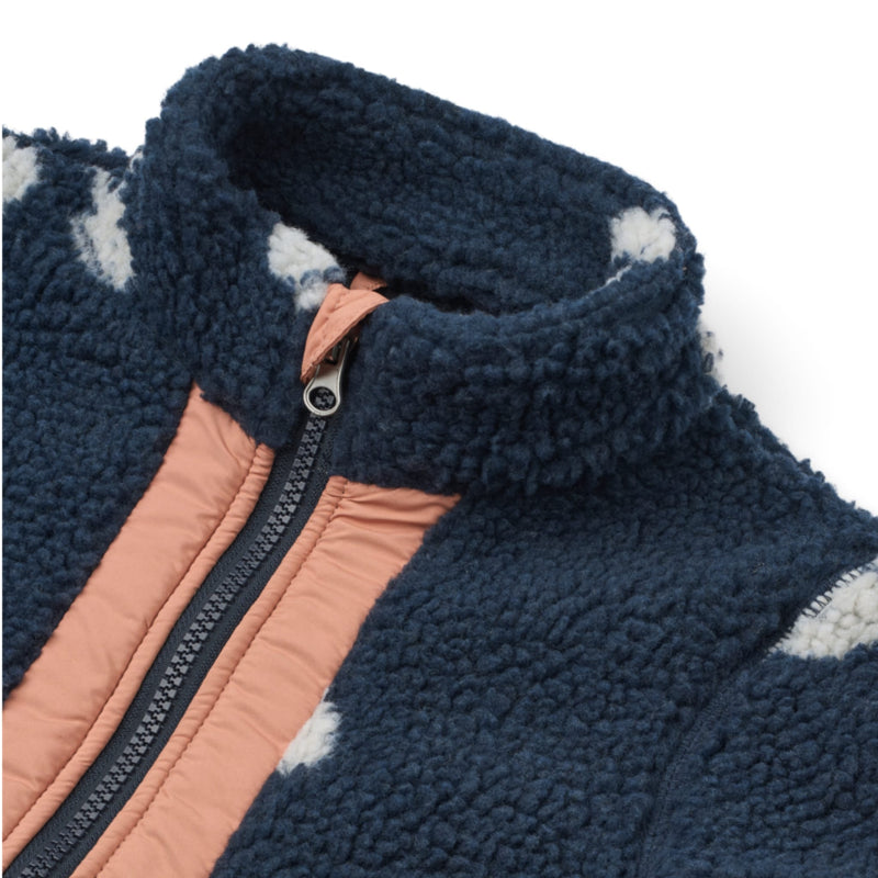 Plüschjacke “Noam Cherry blossom / Classic navy"