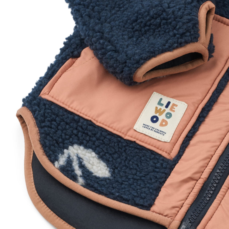 Plüschjacke “Noam Cherry blossom / Classic navy"