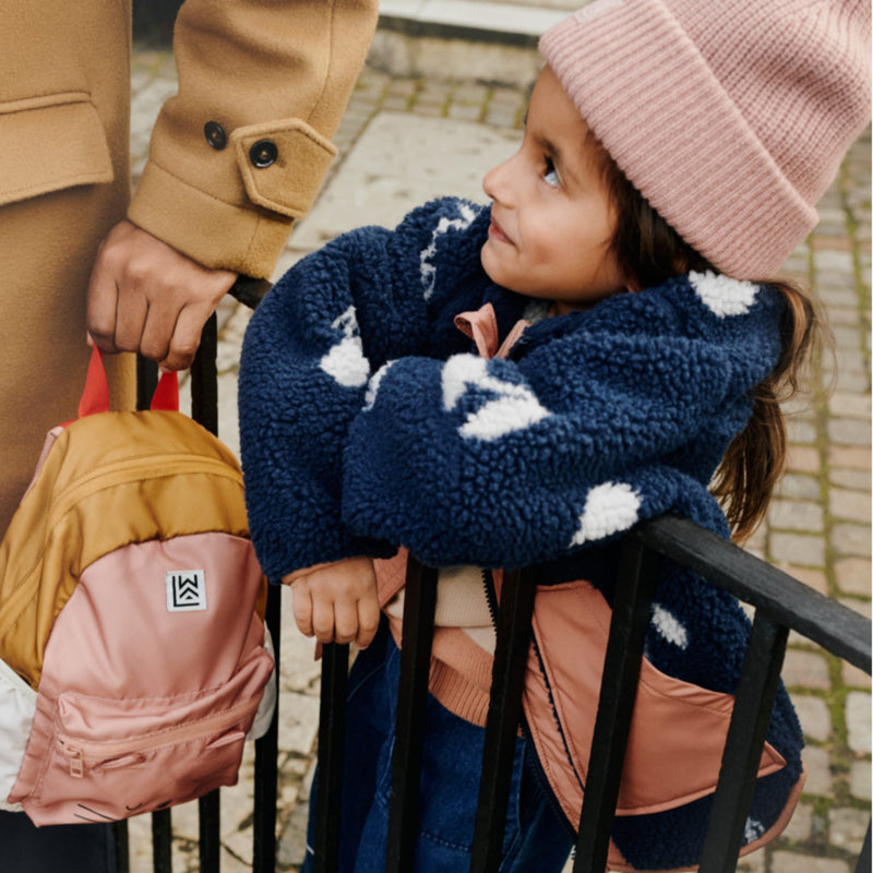 Plüschjacke “Noam Cherry blossom / Classic navy"