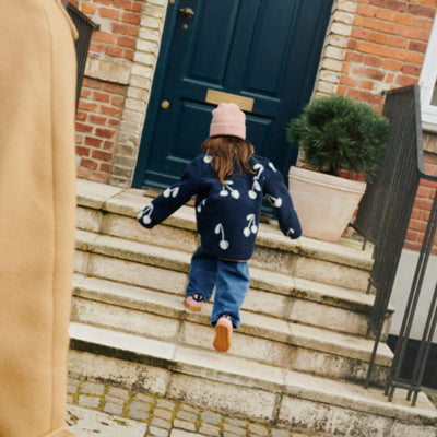 Plüschjacke “Noam Cherry blossom / Classic navy"