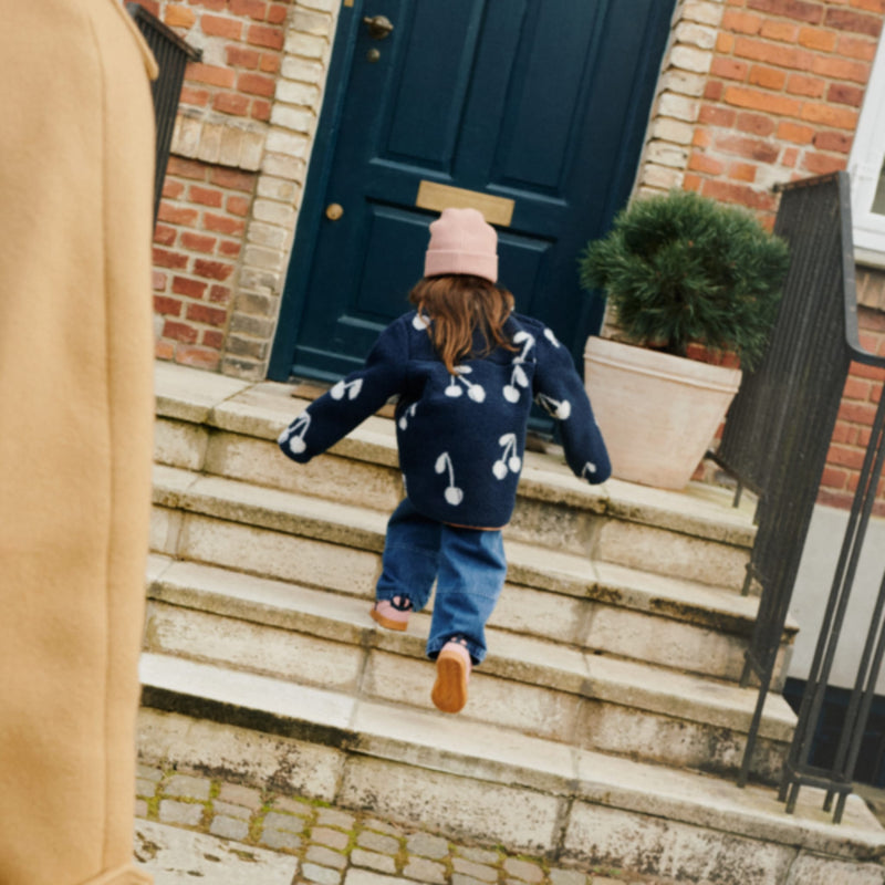 Plüschjacke “Noam Cherry blossom / Classic navy"