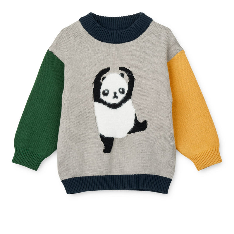 Strickpullover "Orlane Panda / Mist / Classic navy multi mix"