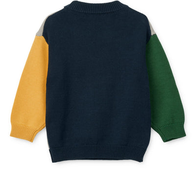 Strickpullover "Orlane Panda / Mist / Classic navy multi mix"